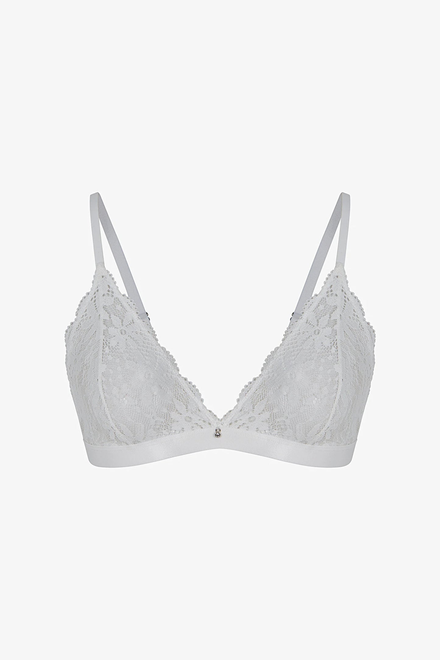 Kırık Beyaz Lace Dantel Üçgen Sütyen