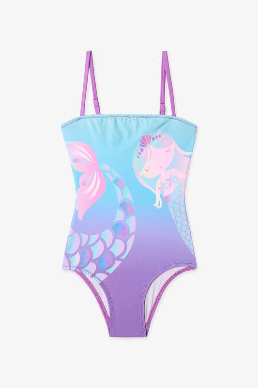 Renkli Kız Çocuk Shiny Mermaid Mayo