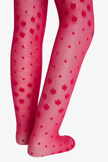 Kız Çocuk Pretty Dotted Daisy Külotlu Çorap