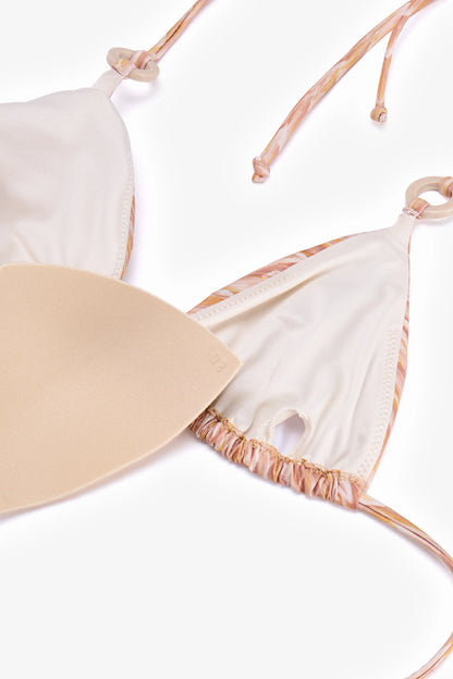 Renkli Kacie Üçgen Bikini Üstü