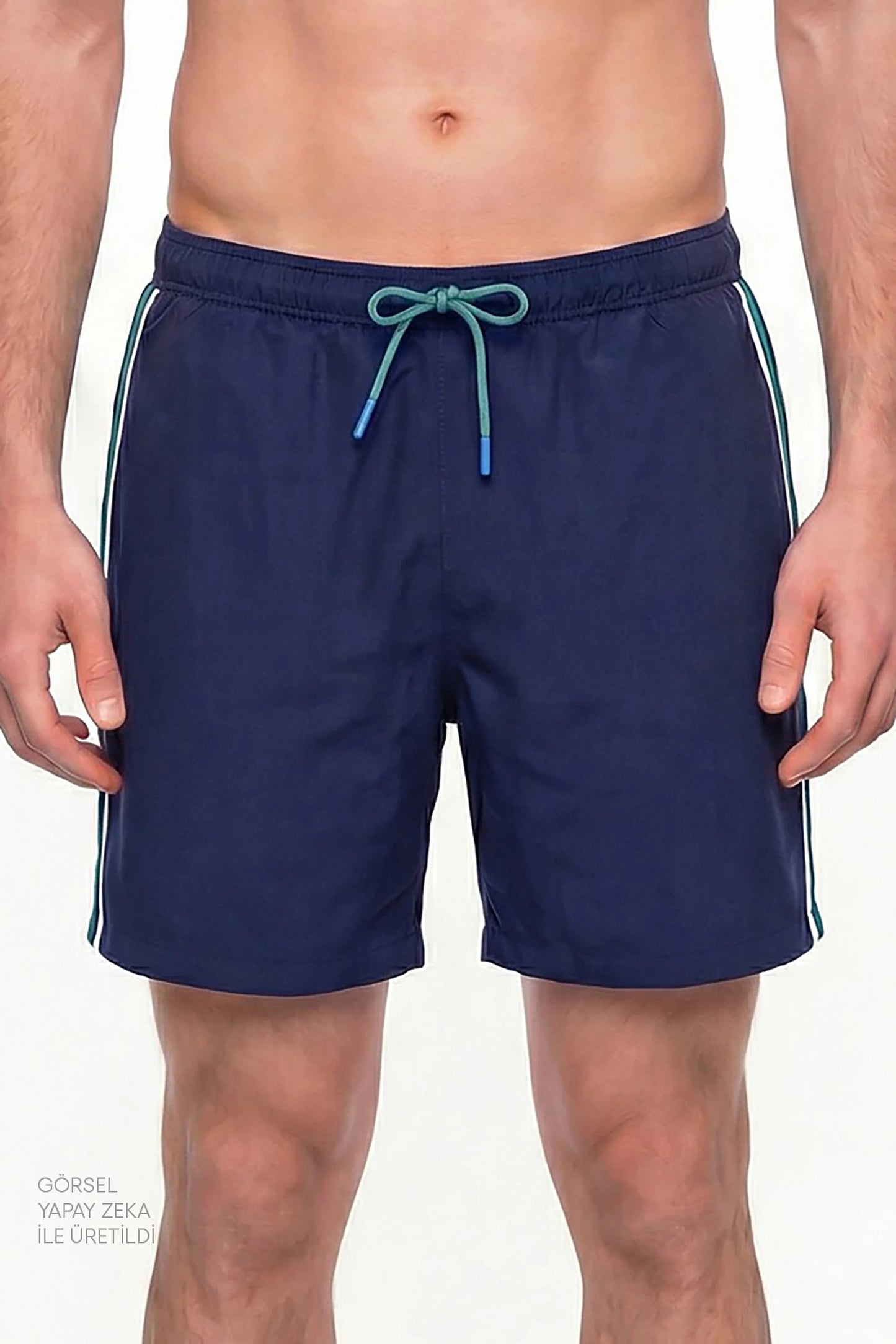 Erkek Koyu Mavi Retro Tennis Şort