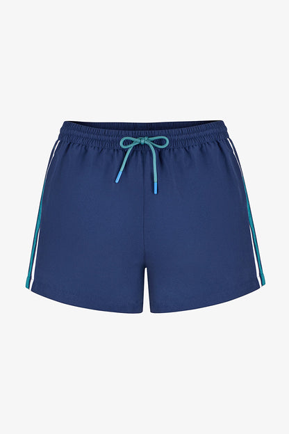 Erkek Koyu Mavi Retro Tennis Şort