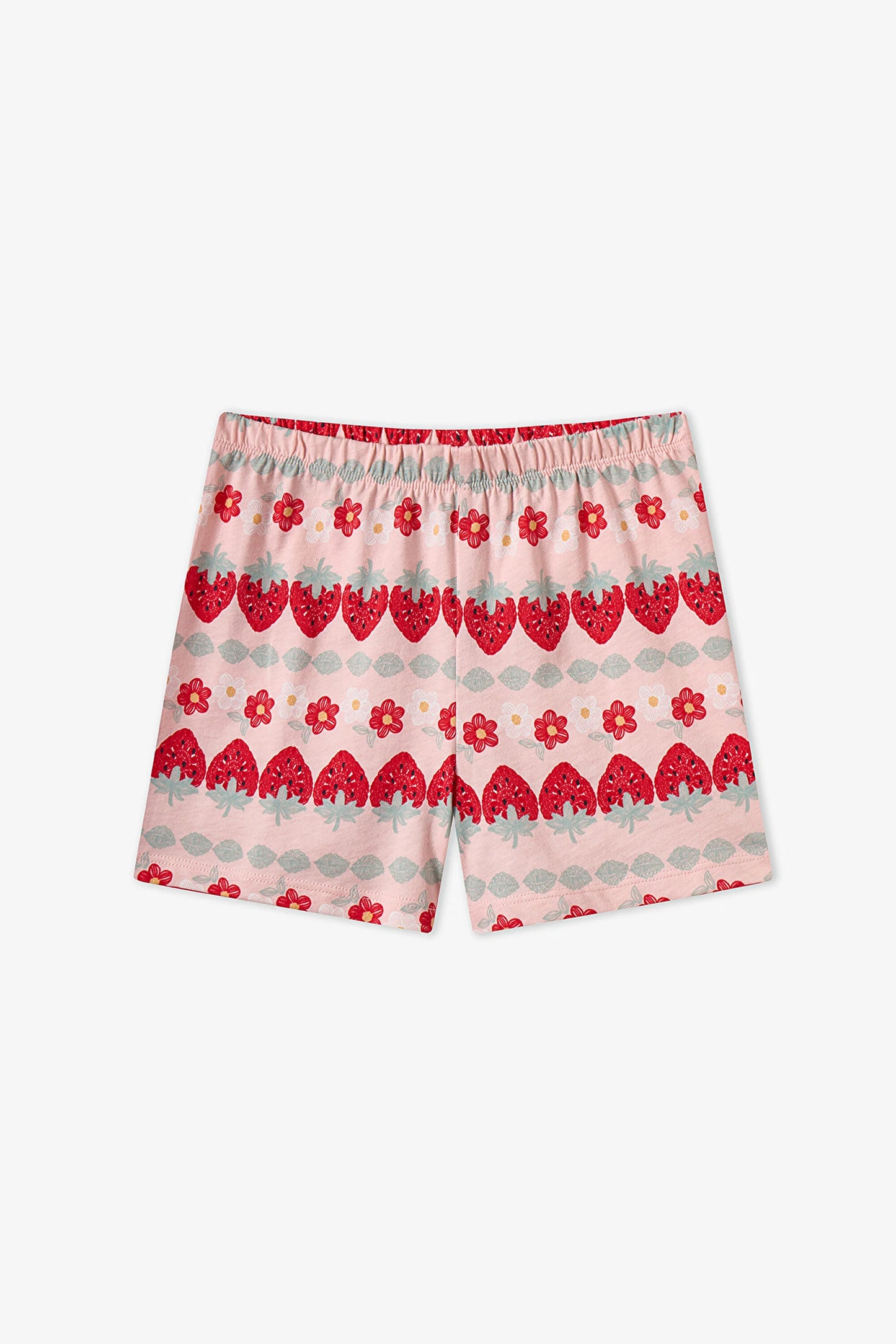 Kırmızı Kız Çocuk Berrylicious Pamuklu 2'li Pijama Takımı