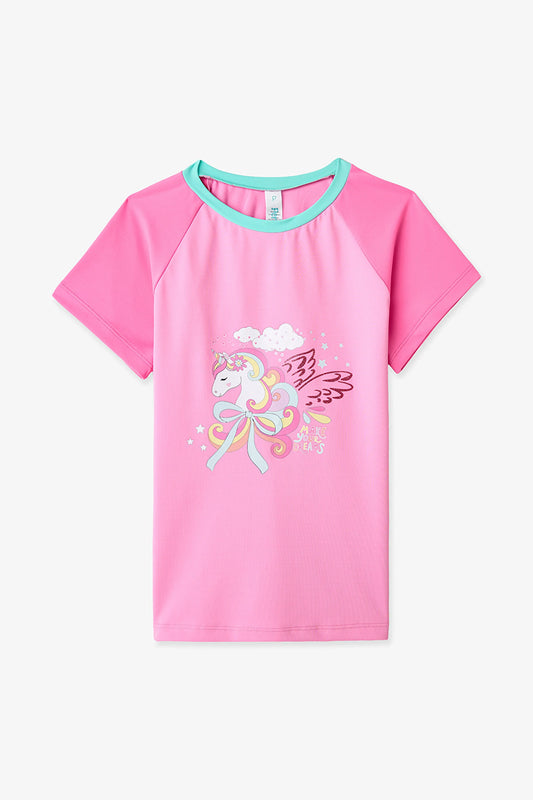 Açık Pembe Kız Çocuk Dream Unicorn Uv Üst