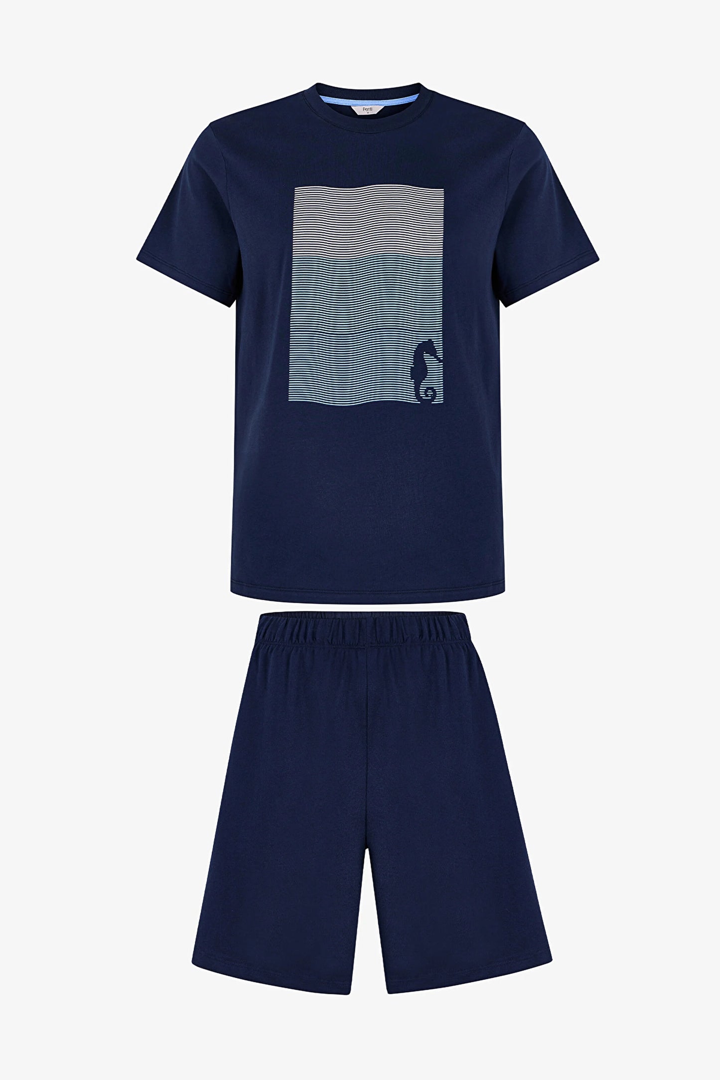 Erkek Renkli Ocean Track Şortlu Pijama Takımı