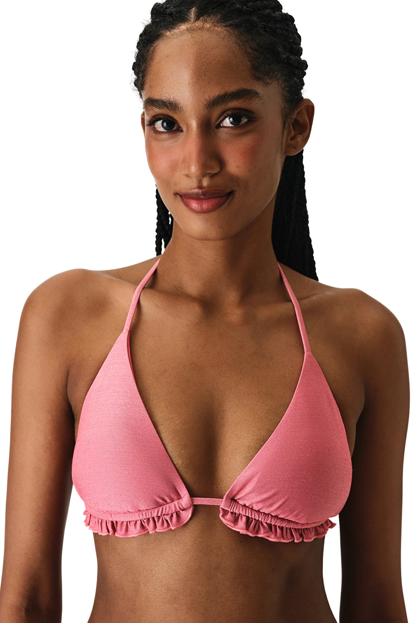 Denisse Ruffle Triangle Bikini Üstü