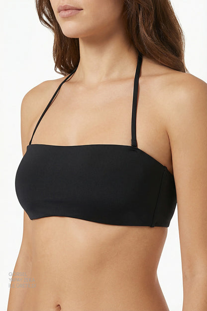Siyah Straplez Bikini Üstü