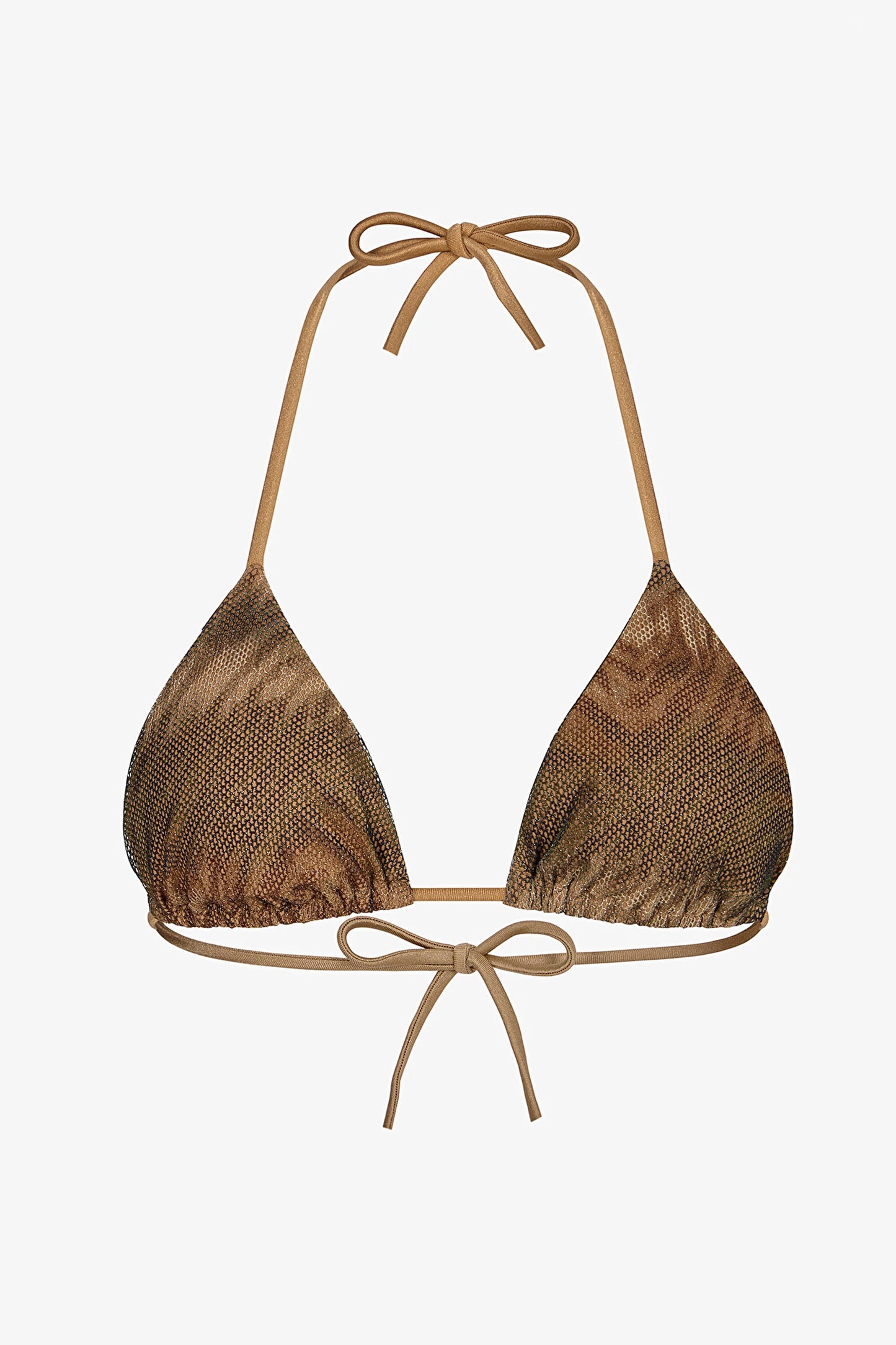 Renkli Destini Üçgen Bikini Üstü