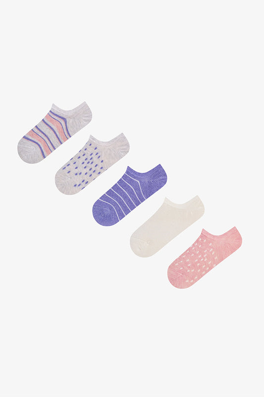 Trendy Pattern 5'li Sneaker Çorabı