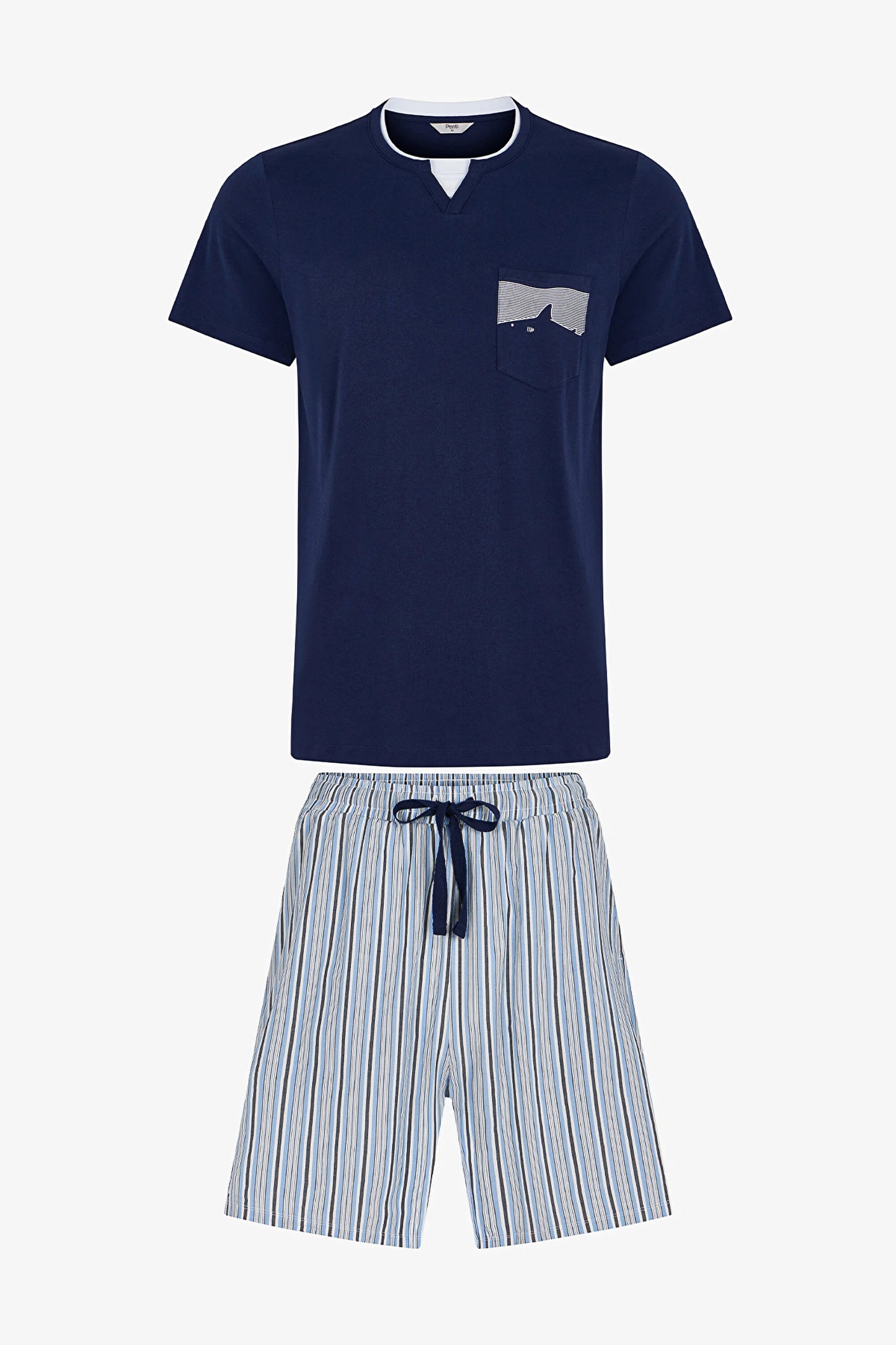 Erkek Renkli Sailor Stripe Pijama Takımı