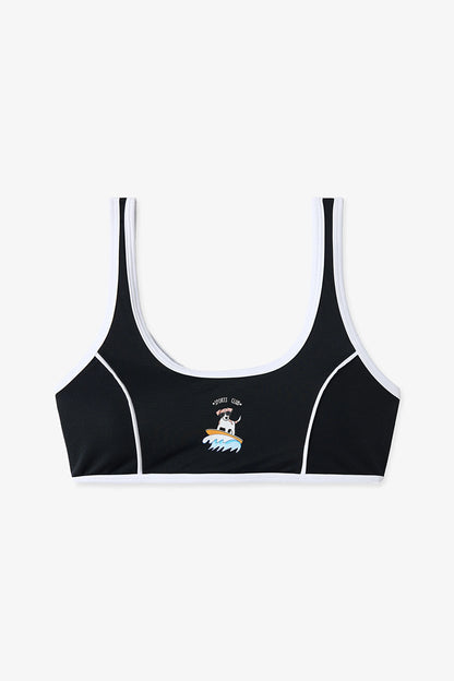 Siyah Genç Kız Puppy Halter Bikini Takımı