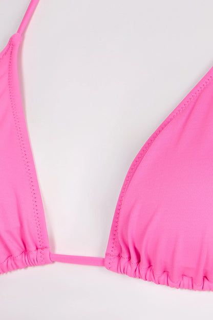 Açık Pembe Üçgen Bikini Üstü