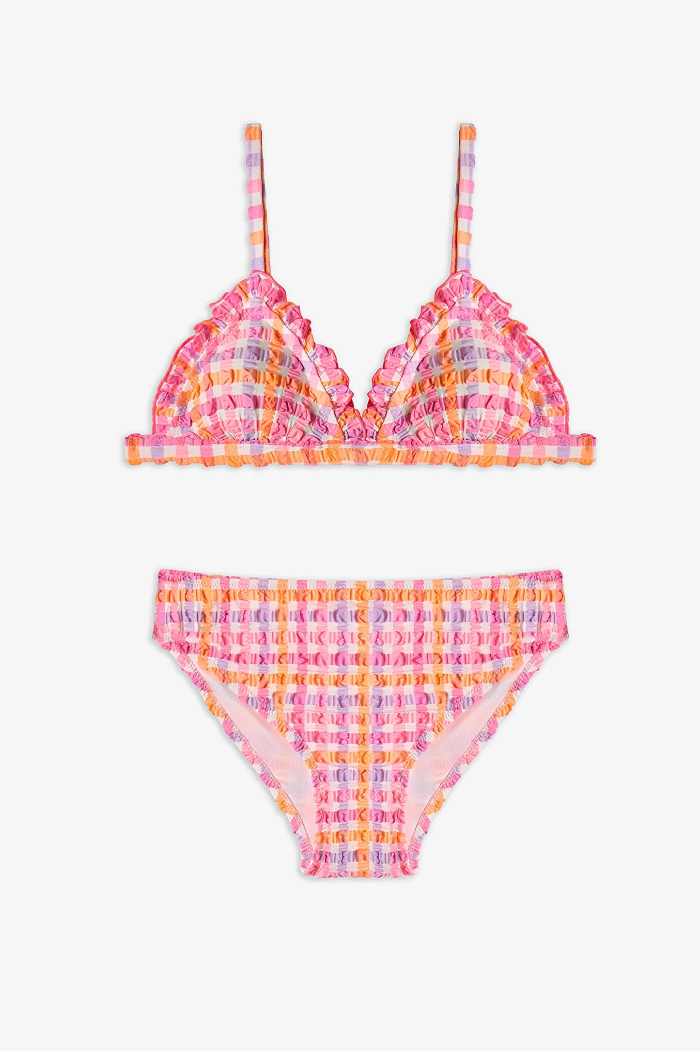 Pembe Genç Kız Vicky Üçgen Bikini Takımı