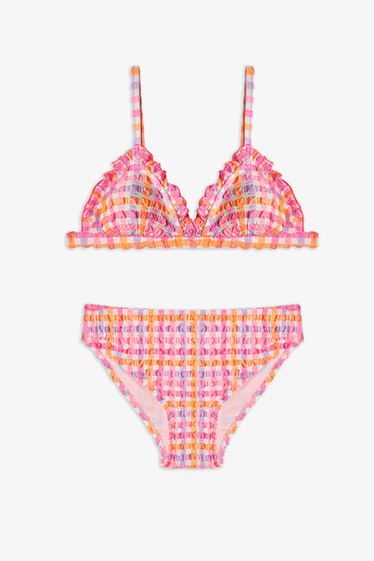 Pembe Genç Kız Vicky Üçgen Bikini Takımı
