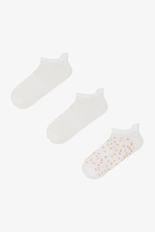 3 Çift Burun Dikişsiz Spor Microfiber Leopar Desenli Çekçekli Patik Çorap
