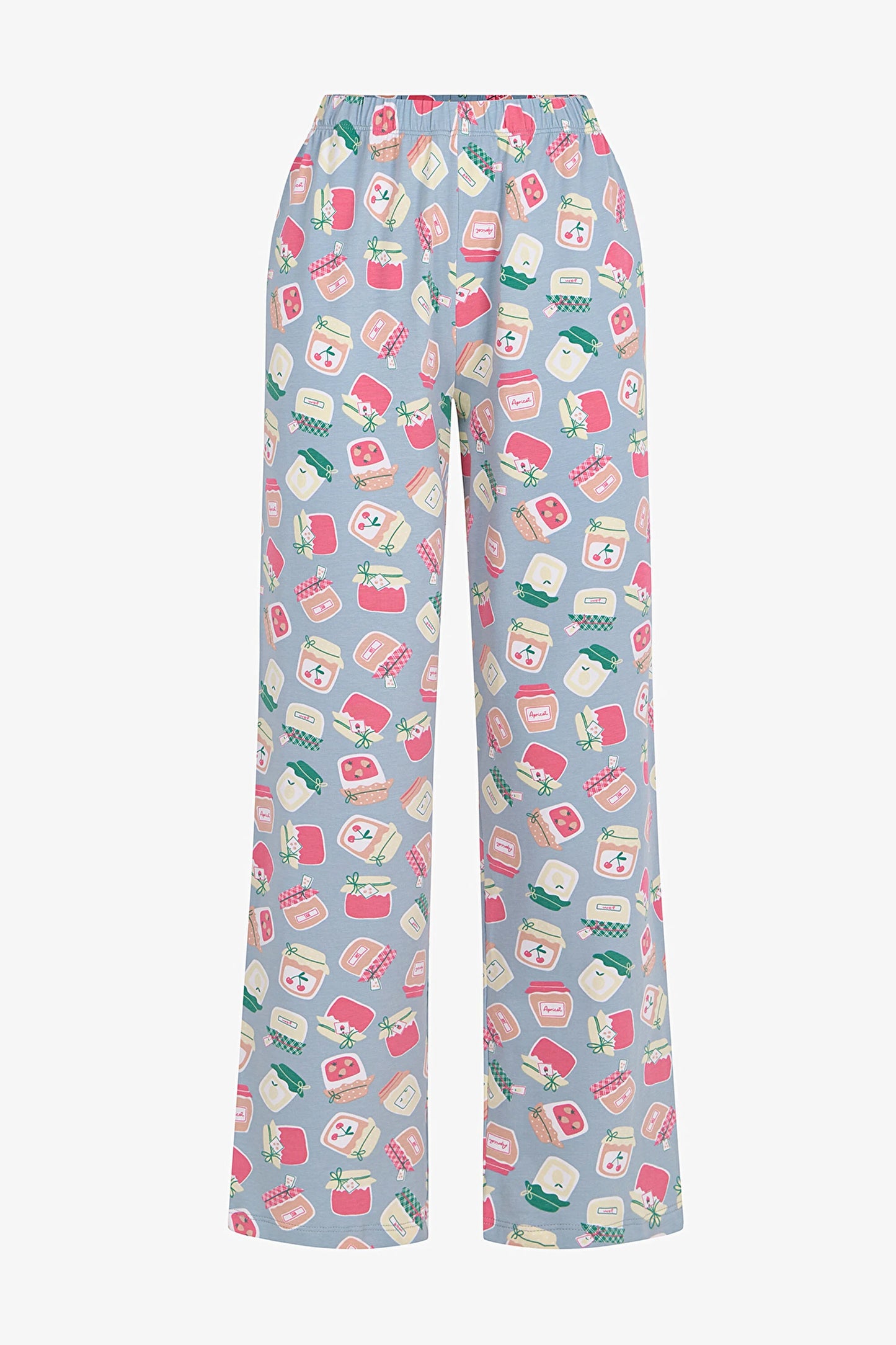 Açık Mavi Sweet Breakfast Pamuklu Pantolon Pijama Takımı