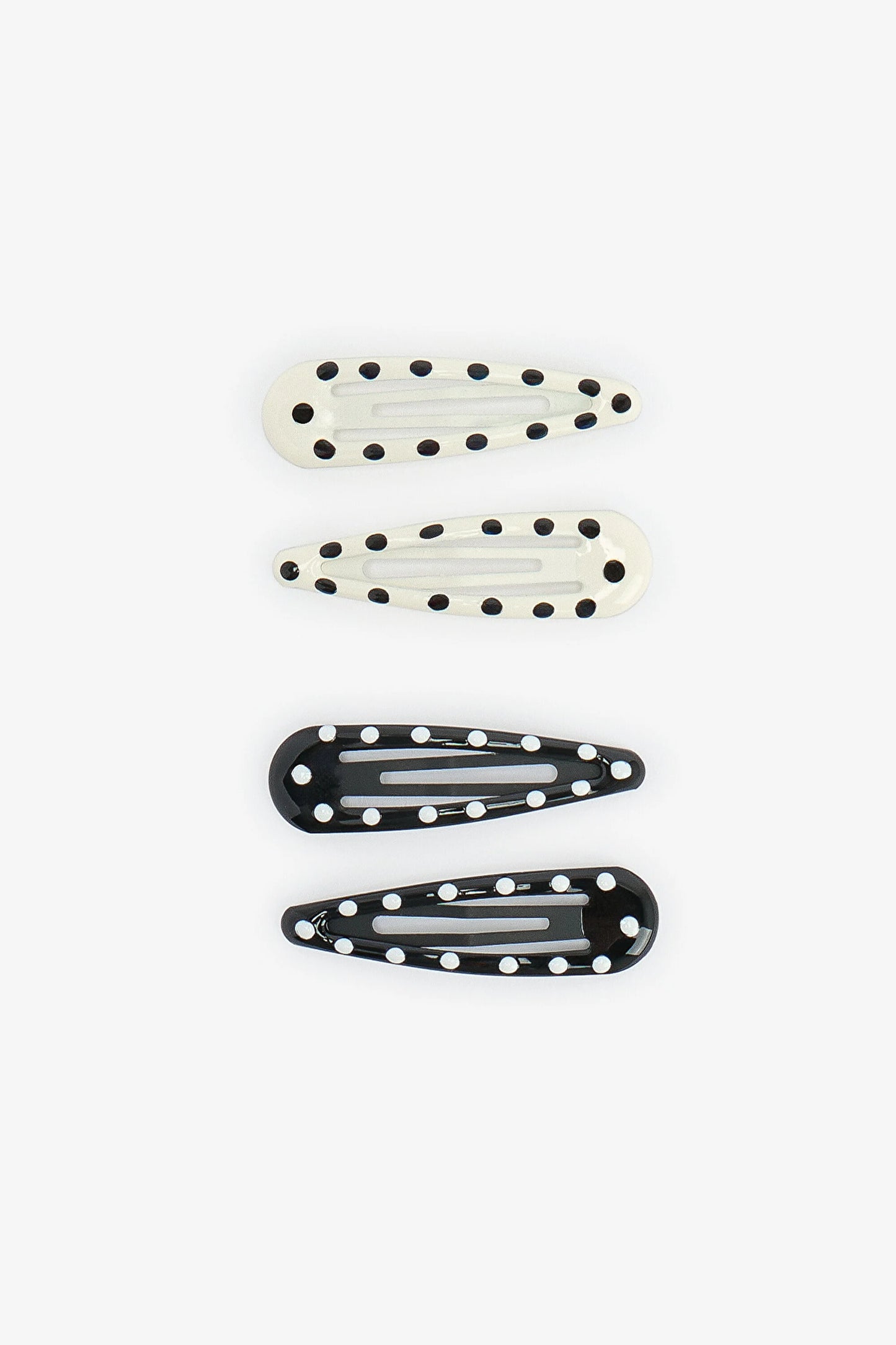 Beyaz - Siyah - Gri Polka Toka Set
