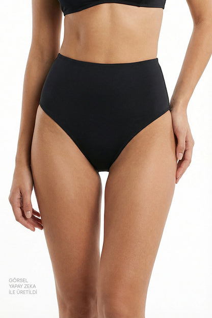 Siyah High Bikini Altı