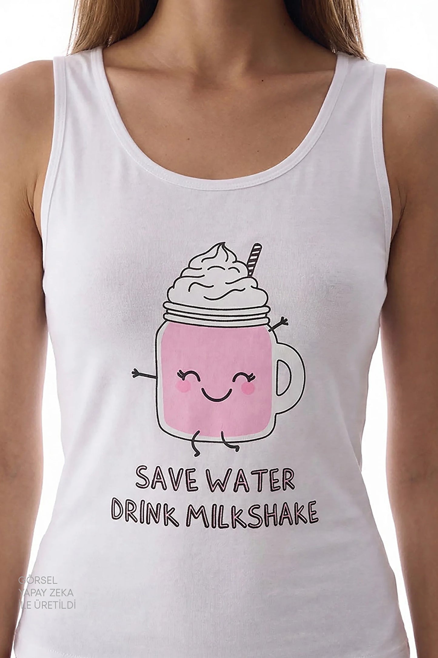 Açık Pembe Milkshake Pamuklu Şortlu Pijama Takımı