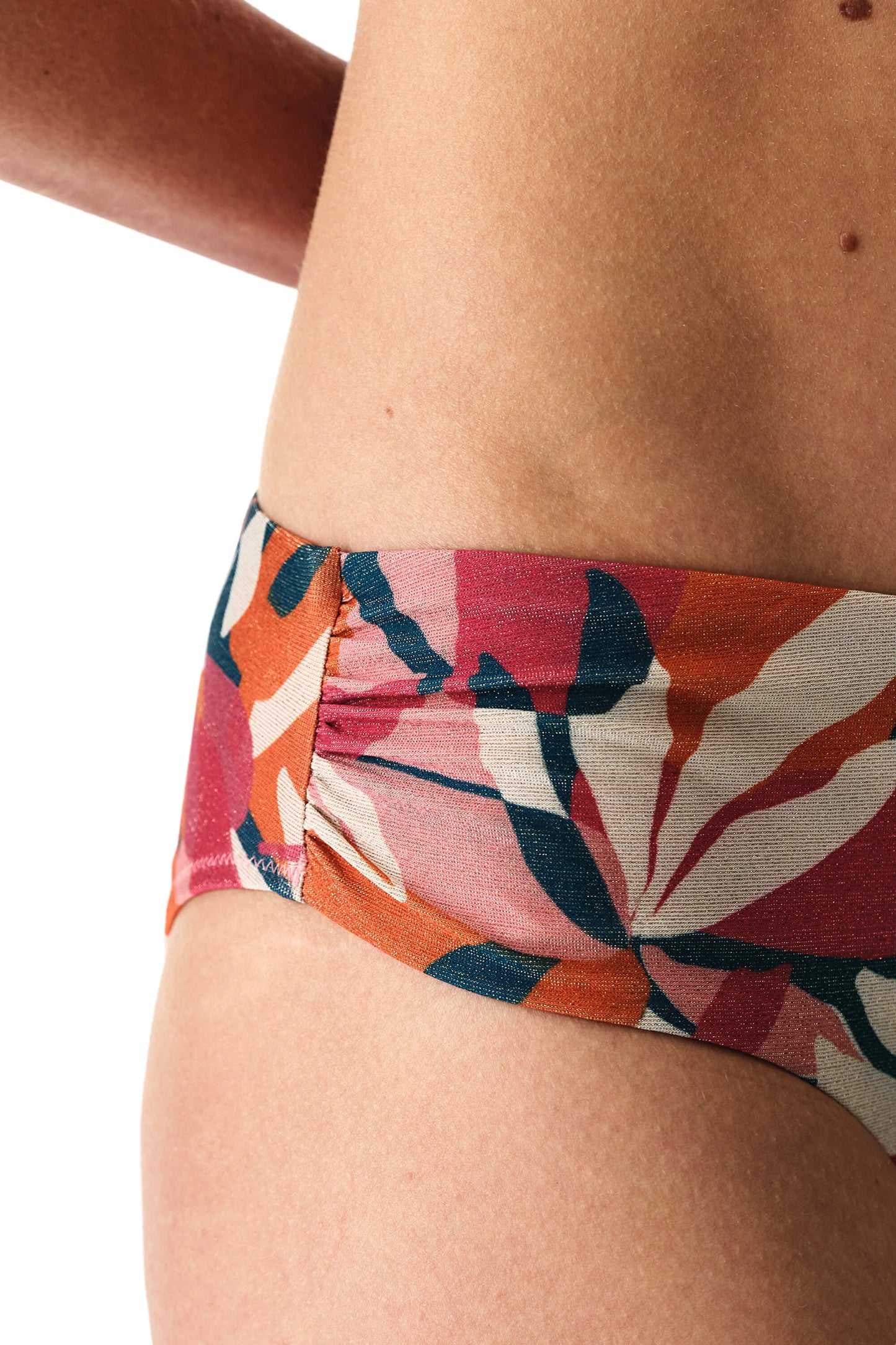 Renkli Brayana Büzgülü Bikini Altı