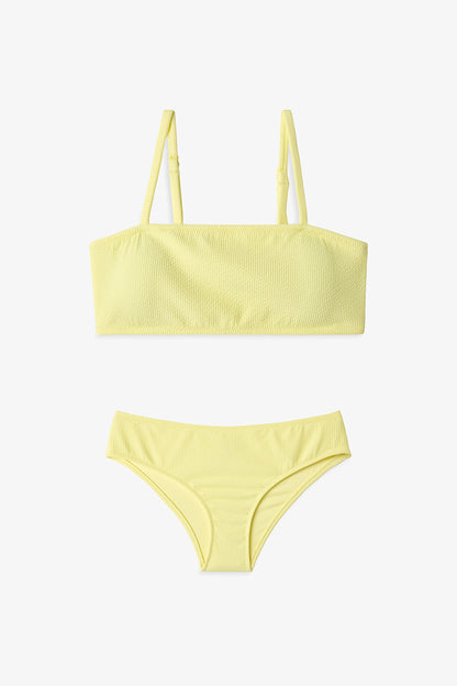 Sarı Genç Kız Arya Bandeau Bikini Takımı