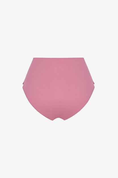 Gül Pembesi New High Ruffle Bikini Altı