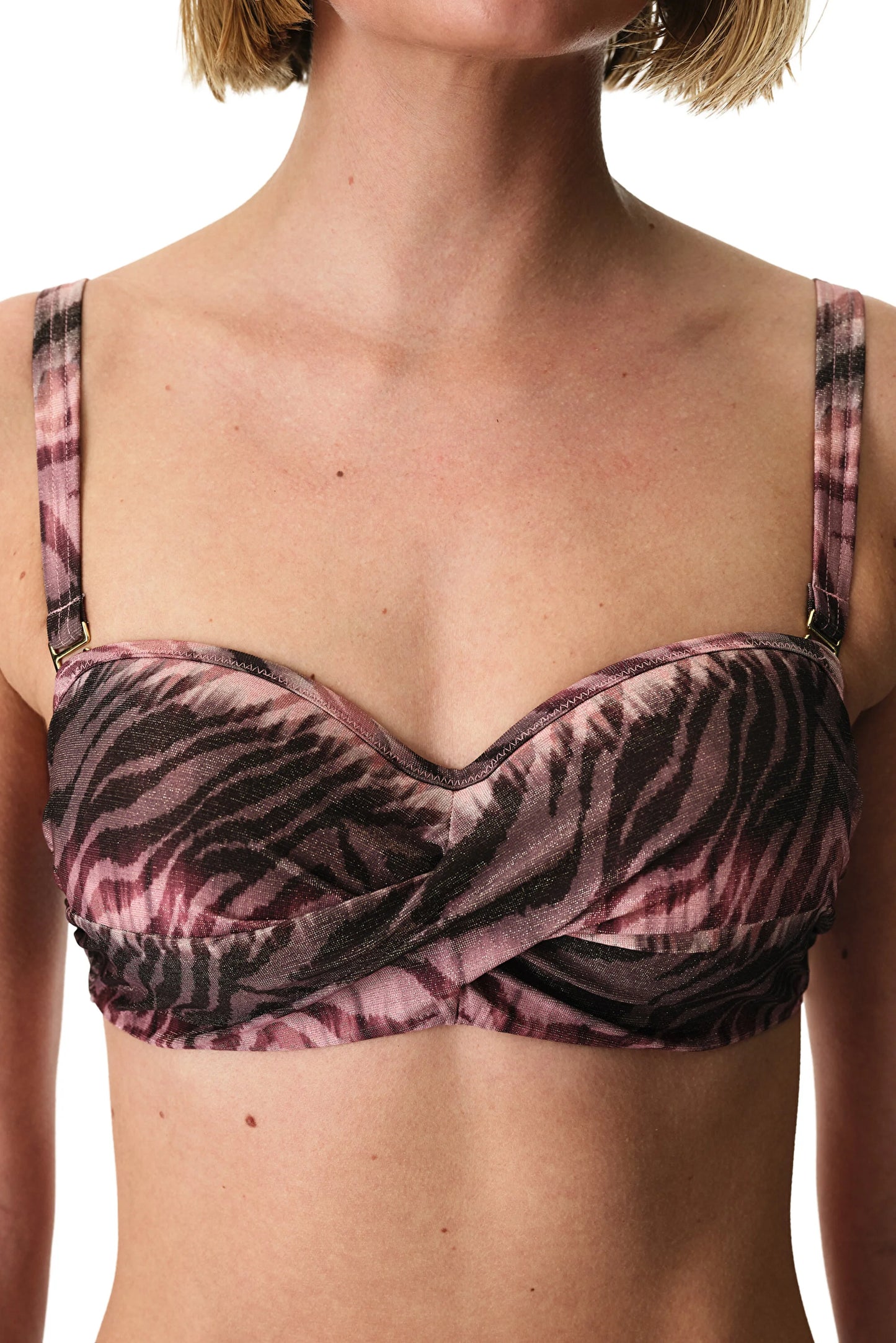 Renkli Cesira Pink Beauty Toparlayıcı Bikini Üstü