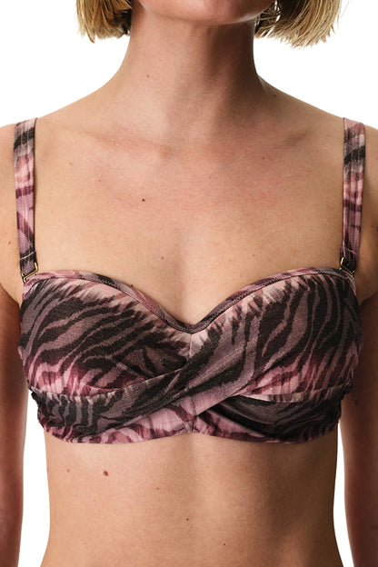 Renkli Cesira Pink Beauty Toparlayıcı Bikini Üstü