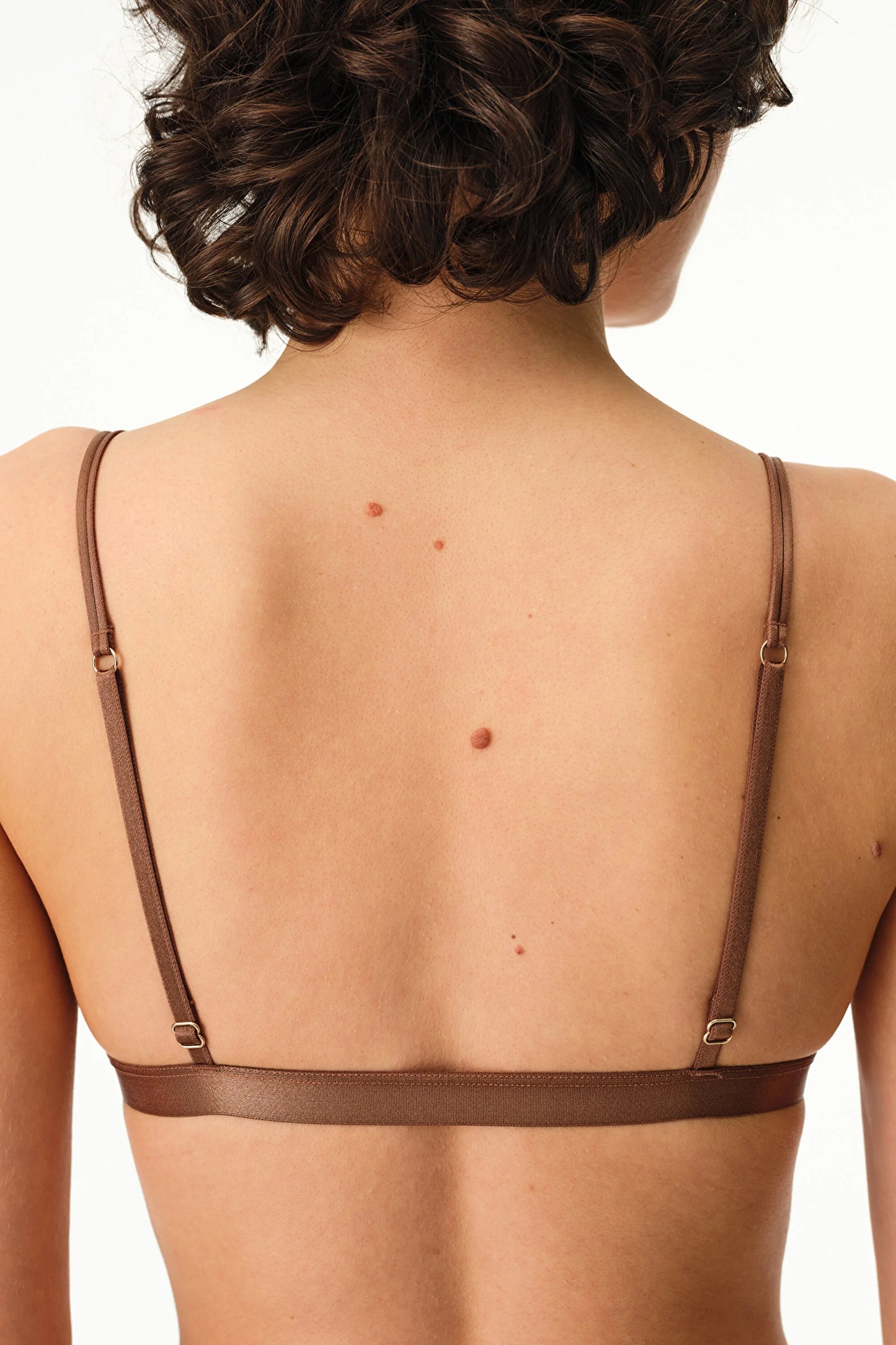 Kahverengi Micro Lace Üçgen Sütyen