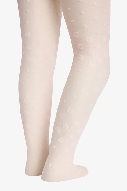 Kız Çocuk Sıcak Pembe Pretty Dotted Daisy Külotlu Çorap
