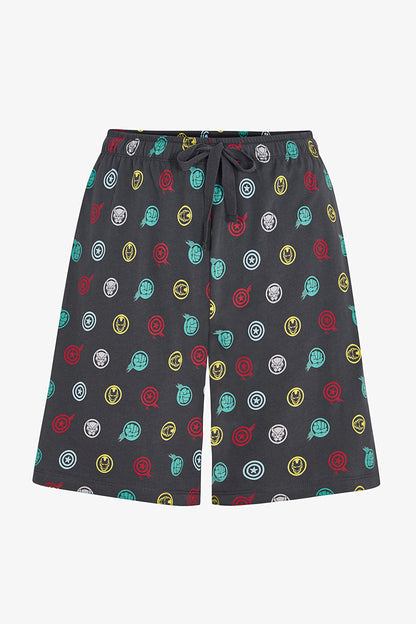 Erkek Renkli Lic-avengers Şortlu Pijama Takımı