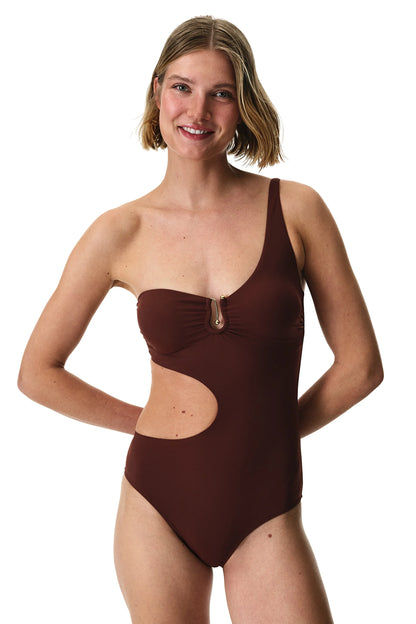 Kahverengi Jasmine Monokini