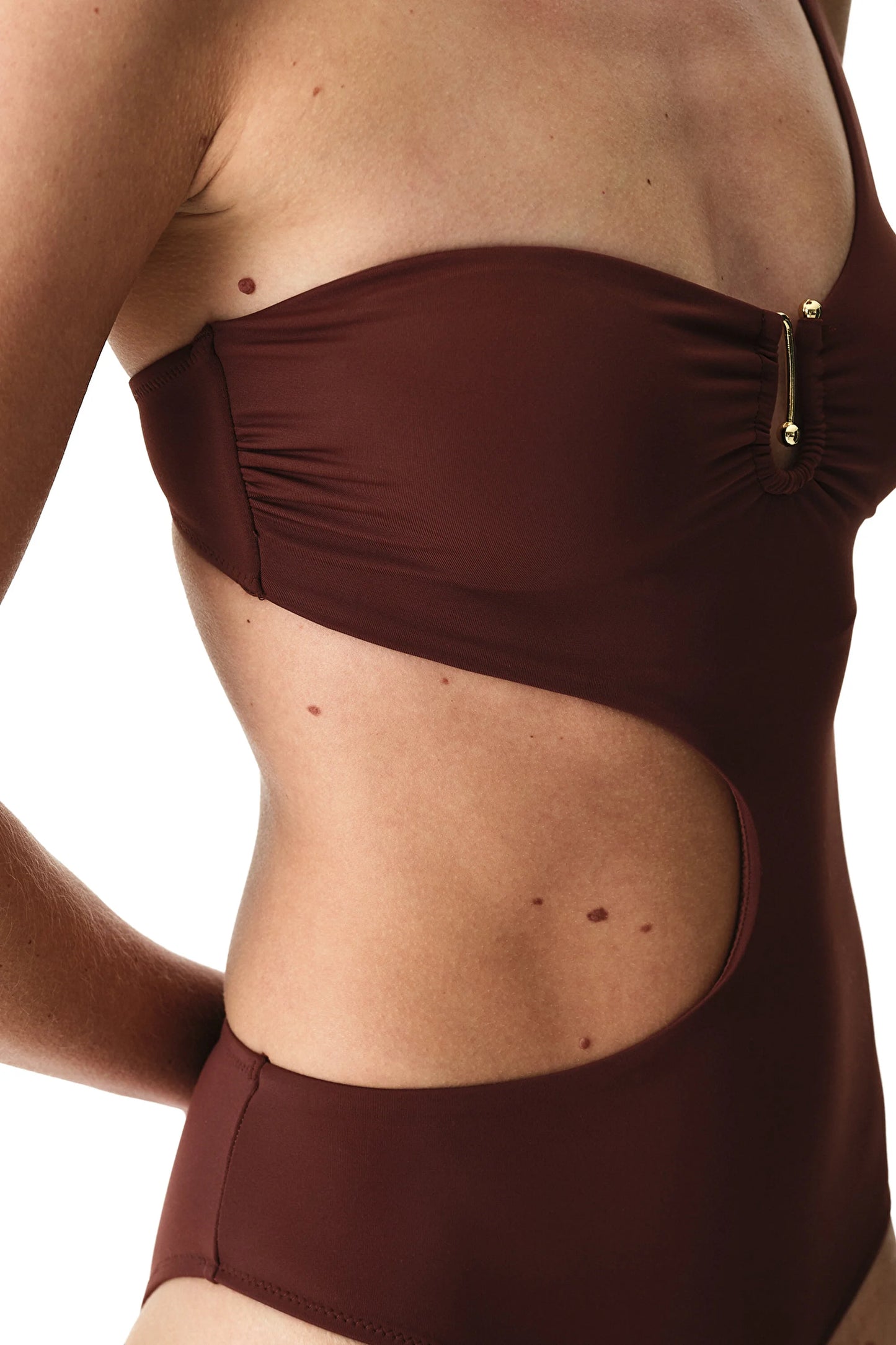 Kahverengi Jasmine Monokini