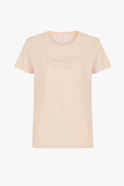 Pembe Roses Pamuklu Kapri Pijama Takımı