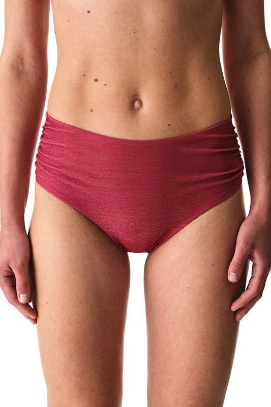Fuşya Dayana High Büzgülü Bikini Altı