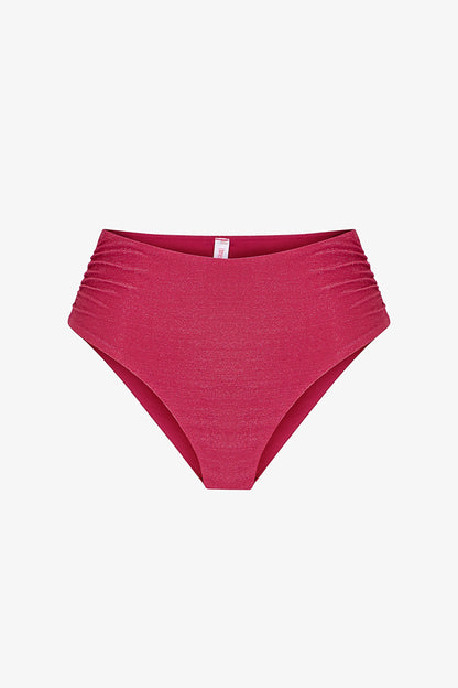 Fuşya Dayana High Büzgülü Bikini Altı