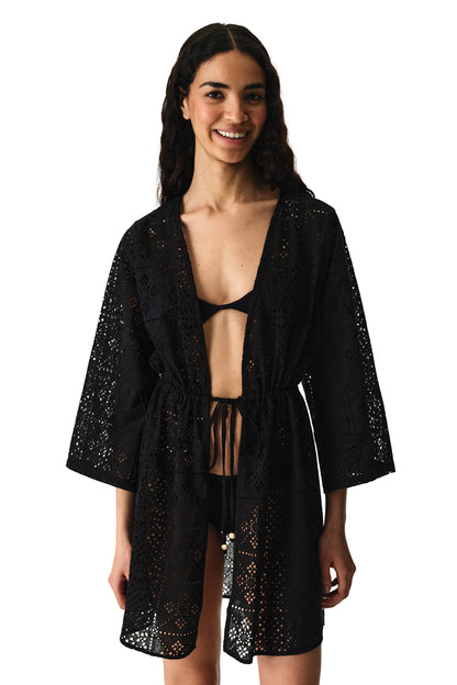 Siyah Jasmine Kimono