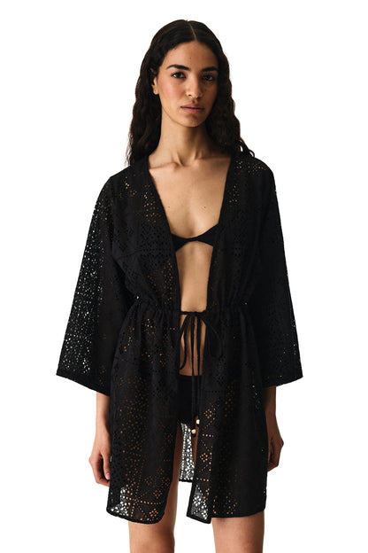 Siyah Jasmine Kimono