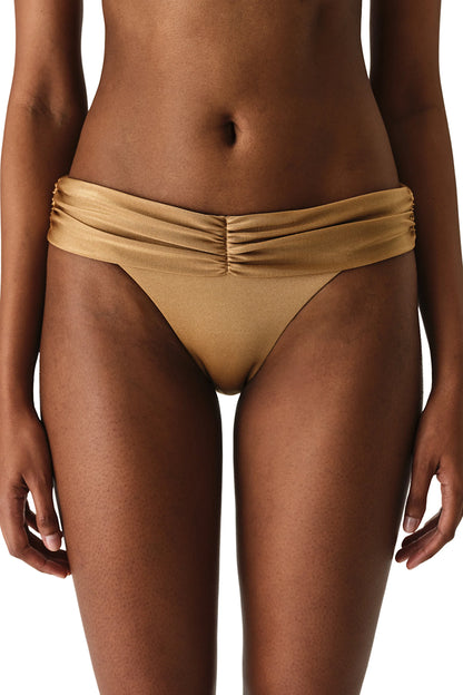 Bej Leas Büzgülü Bikini Altı