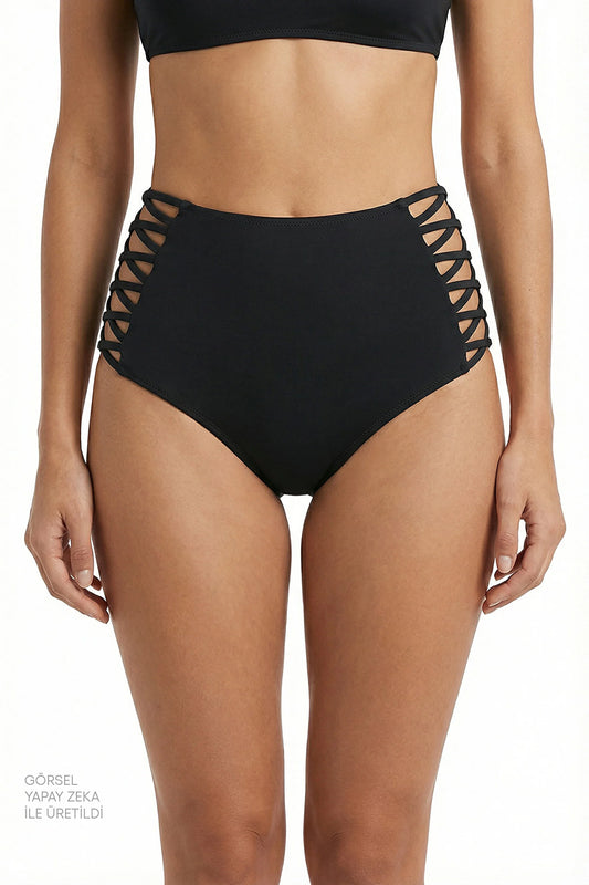 Siyah High Fashion Bikini Altı