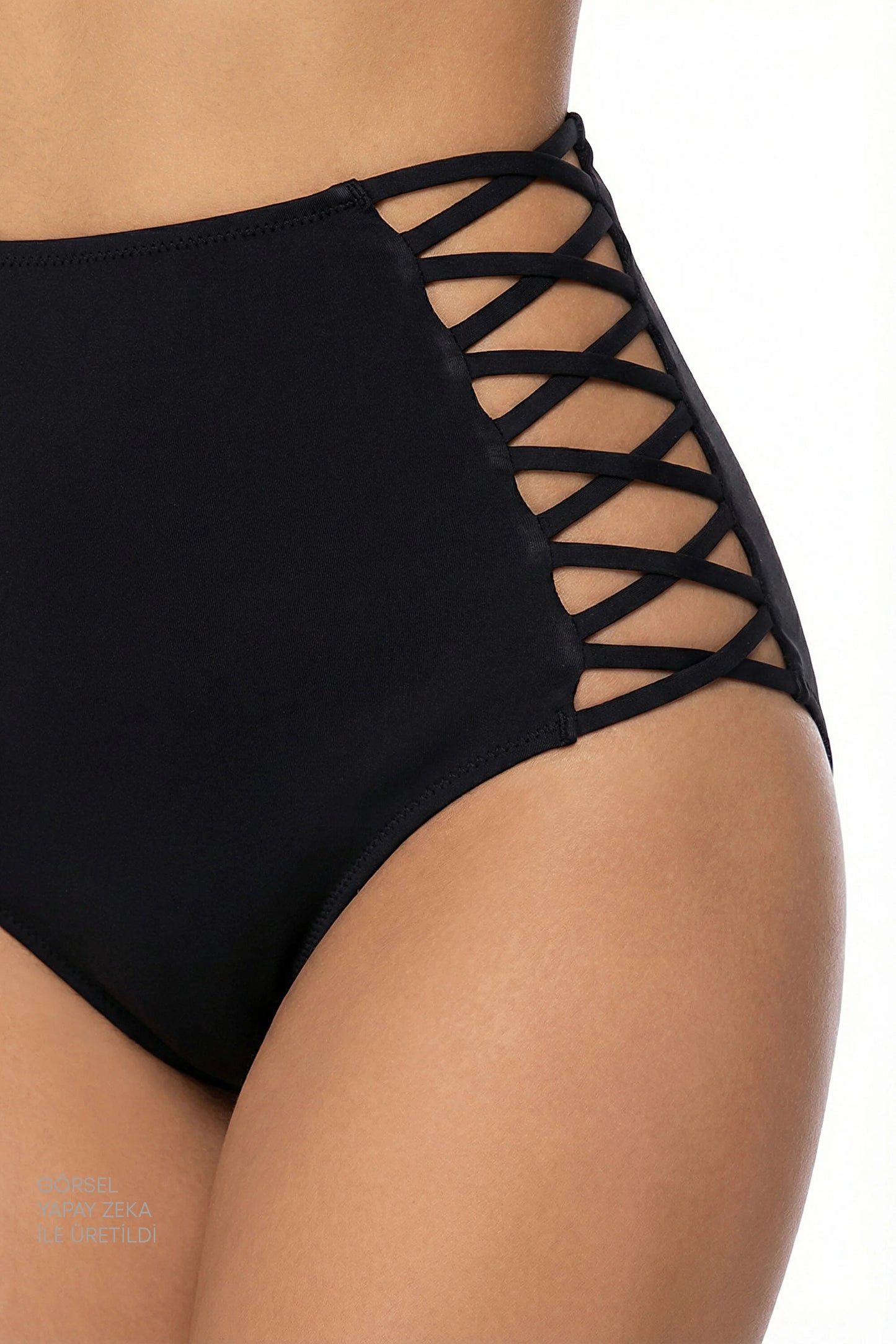 Siyah High Fashion Bikini Altı
