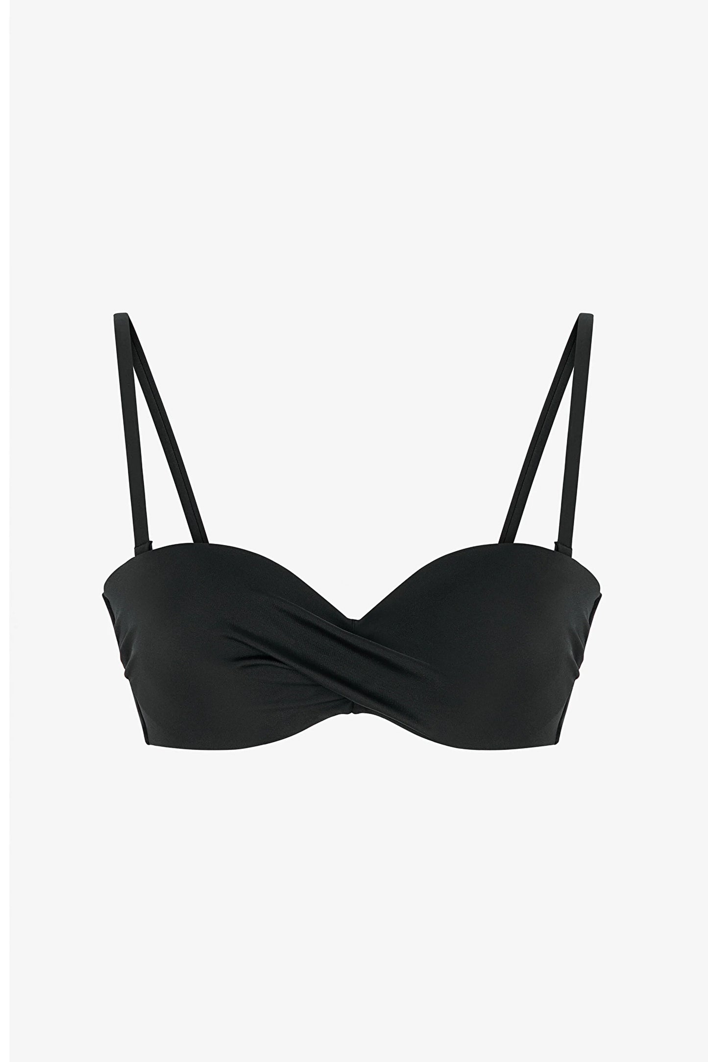 Siyah Straplez Cup Bikini Üstü