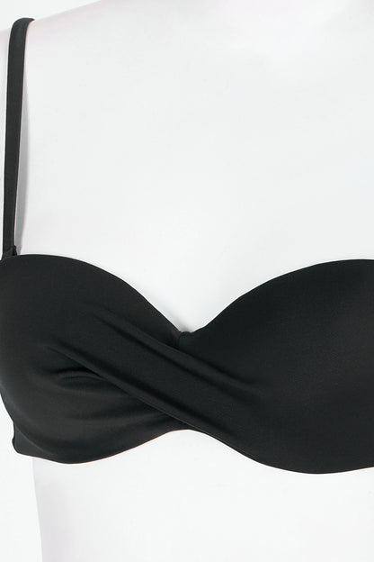 Siyah Straplez Cup Bikini Üstü