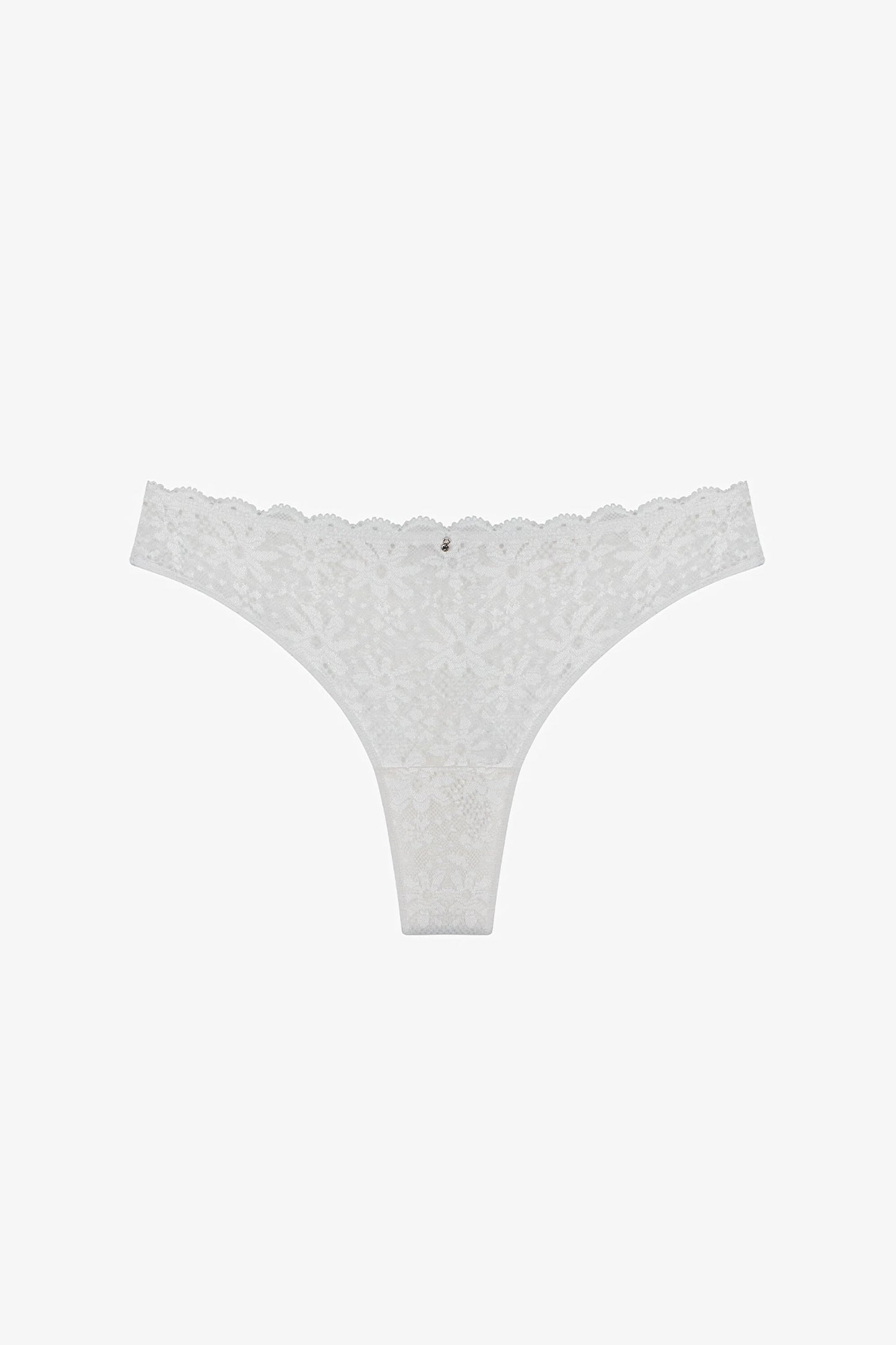 Kırık Beyaz Lace Dantel Tanga Külot