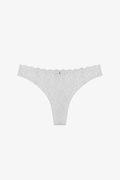 Kırık Beyaz Lace Dantel Tanga Külot