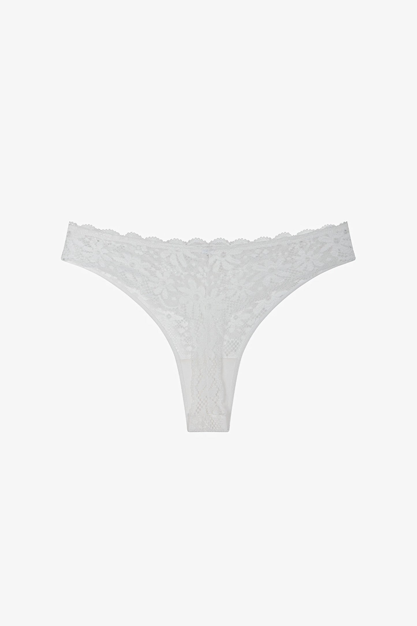 Kırık Beyaz Lace Dantel Tanga Külot