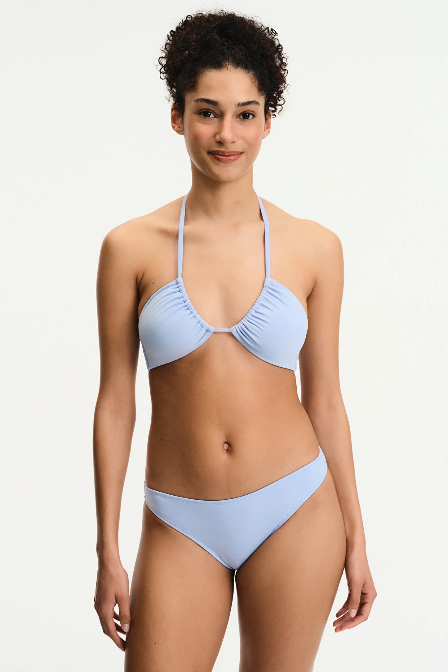 Açık Mavi Reverse V Bikini Üstü