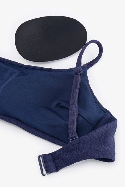 Lacivert Hailey Tek Omuz Bikini Üstü