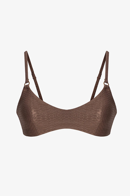 Kahverengi Are Bra Bikini Üstü