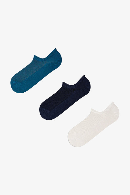 Erkek Renkli Low Key Pack 3'lü Sneaker Çorabı